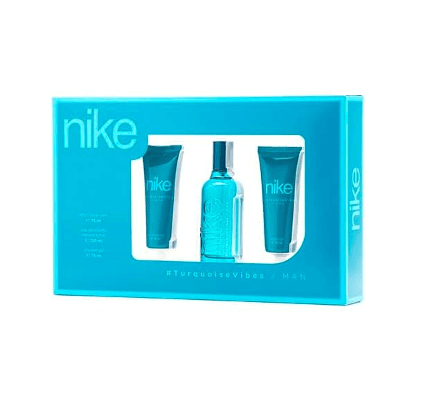 Selected image for NIKE PERFUMES Set Muška toaletna voda Turquoise Vibes 100 ml + gel za tuširanje 75 ml + balzam posle brijanja 75 ml