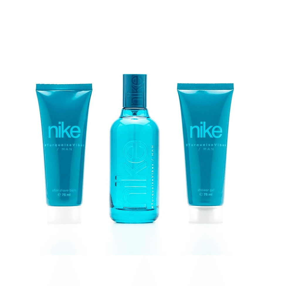 Selected image for NIKE PERFUMES Set Muška toaletna voda Turquoise Vibes 100 ml + gel za tuširanje 75 ml + balzam posle brijanja 75 ml
