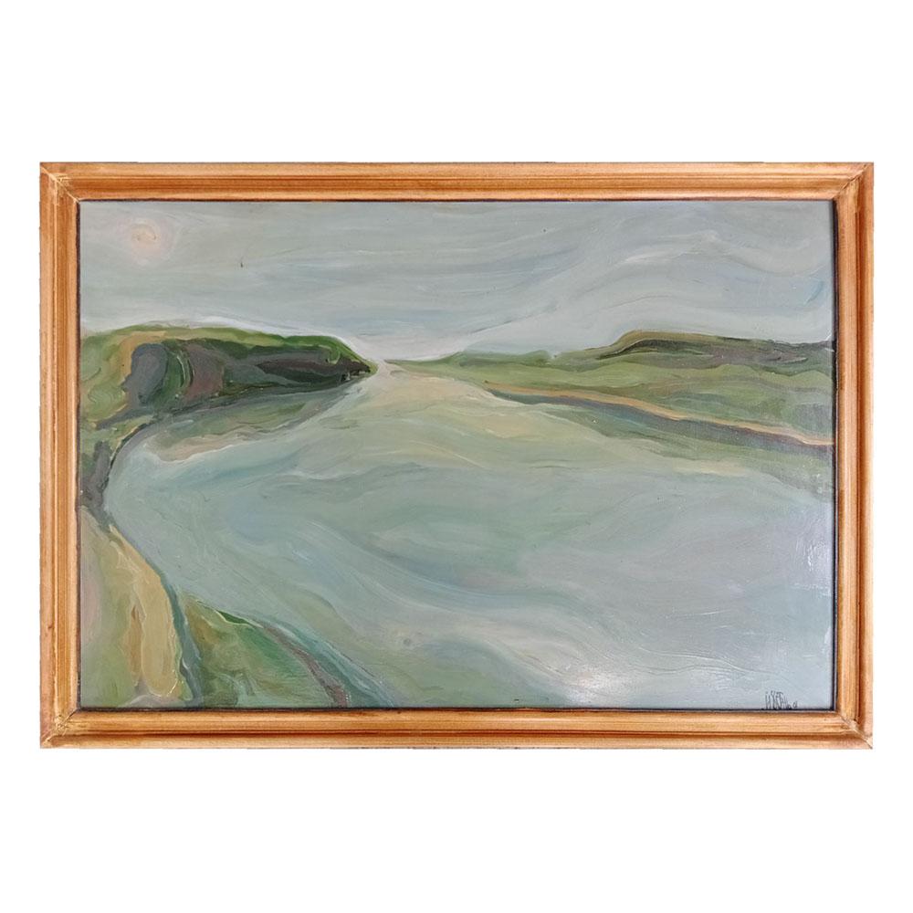 Selected image for Dunav, Srem, Banat, Ulje na lesonitu, 79x56 cm
