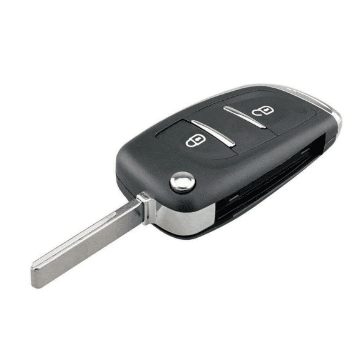CAR 888 ACCESSORIES Kućište oklop ključa 2 dugmeta za Peugeot/Citroen Hu83 modifikacija crno