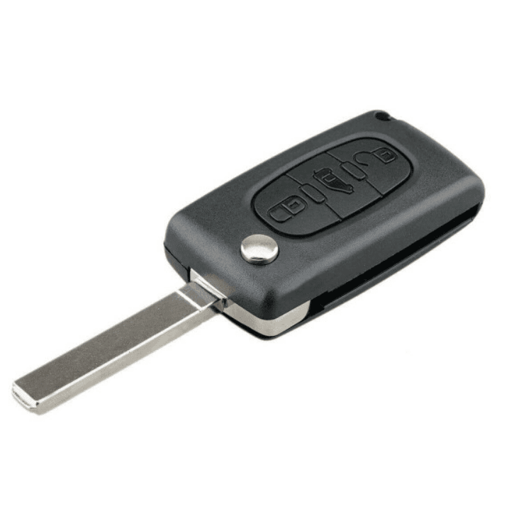 CAR 888 ACCESSORIES Kućište oklop ključa 3 dugmeta za Peugeot/Citroen Va2/Ce0537 crno