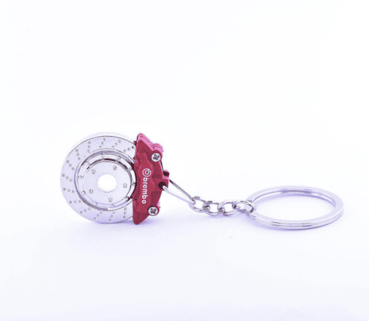 Selected image for CAR 888 ACCESSORIES Privezak kočioni disk sa crvenim kočionim klještima hrom