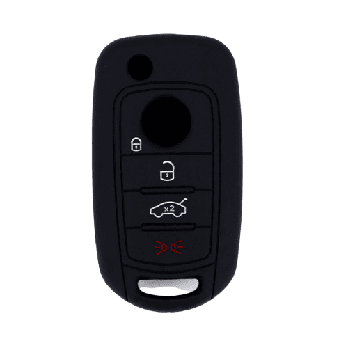 CAR 888 ACCESSORIES Silikonska navlaka za ključeve Fiat crna