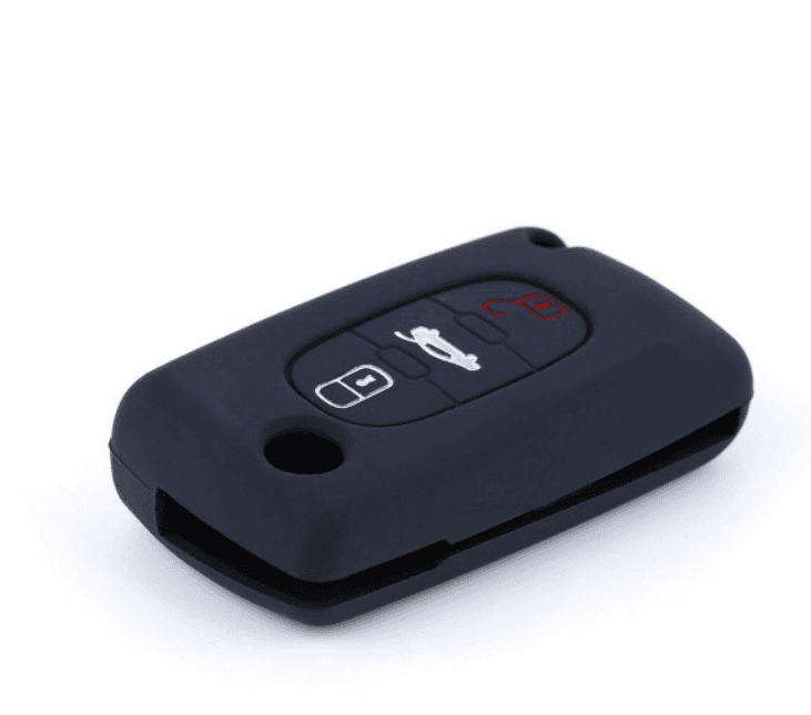 CAR 888 ACCESSORIES Silikonska navlaka za ključeve Peugeot crna