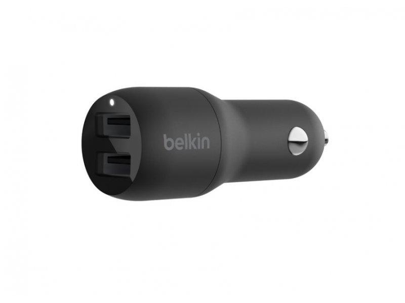 BELKIN CCD001bt1MBK Boost Charge Auto punjač Dual USB-A, 24W, Crni