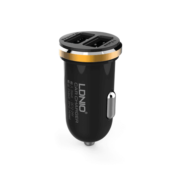 Selected image for LDNIO DL-C22 Auto-punjač, Dual USB 2.1A, iPhone Lightning kabl, Crni