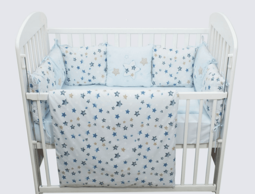 FIM BABY Posteljina za bebe sa jastucima plava