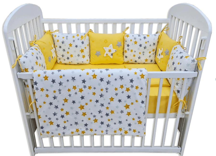 FIM BABY Posteljina za bebe sa jastucima žuta