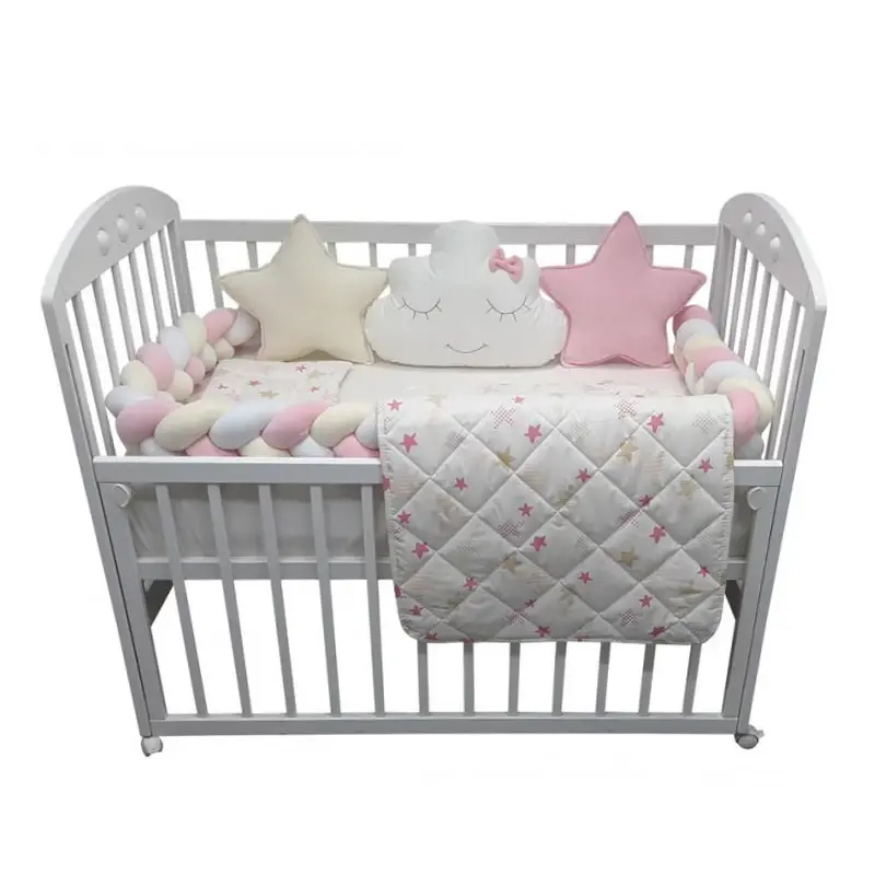 BABY TEXTIL Komplet posteljina za krevetac Bambino 120x60cm roze