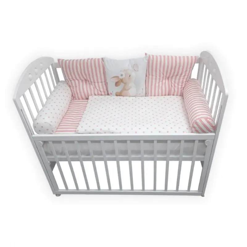 BABY TEXTIL Komplet posteljina za krevetac Piccolino roze