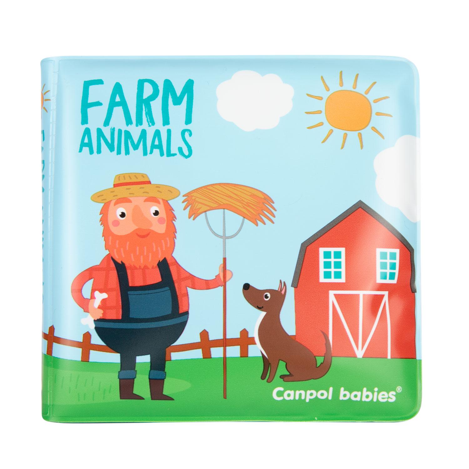 CANPOL BABIES Mekana knjiga sa piskom Farm animals 2/083 plava