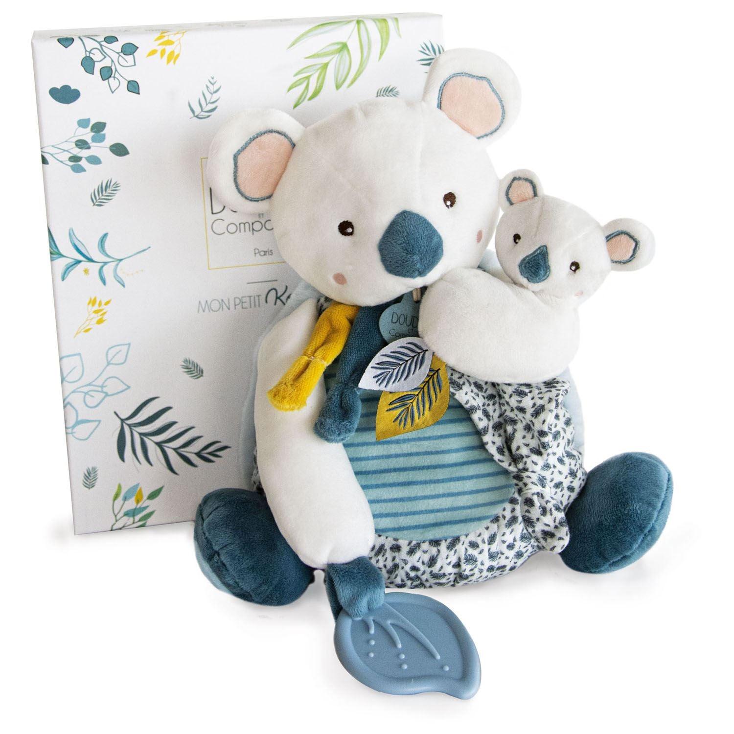 Selected image for DOUDOU ET COMPAGNIE Plišana igračka koala sa bebom i glodalicom, Plavo-bela
