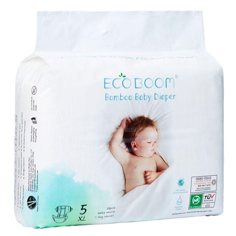 ECO BOOM Biorazgradive Jednokratne Pelene za bebe, Veličina XL, od 12kg, 28kom