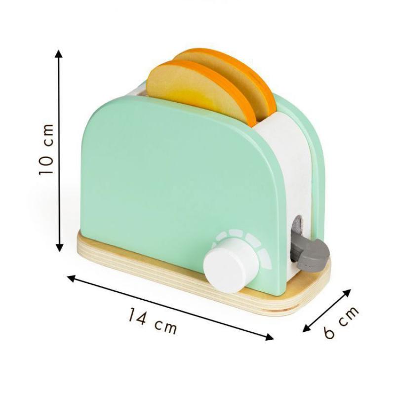 Selected image for ECO TOYS Drveni toster sa aksesoarima sa 11 elemenata, Menta