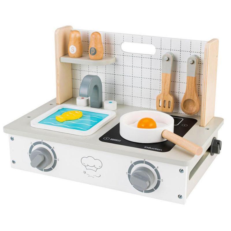 ECO TOYS Mini kuhinja za decu sa aksesoarima siva