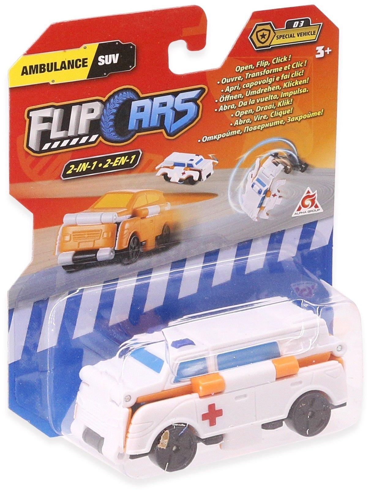 FLIP CARS Automobilčić 2u1 Ambulance & SUV