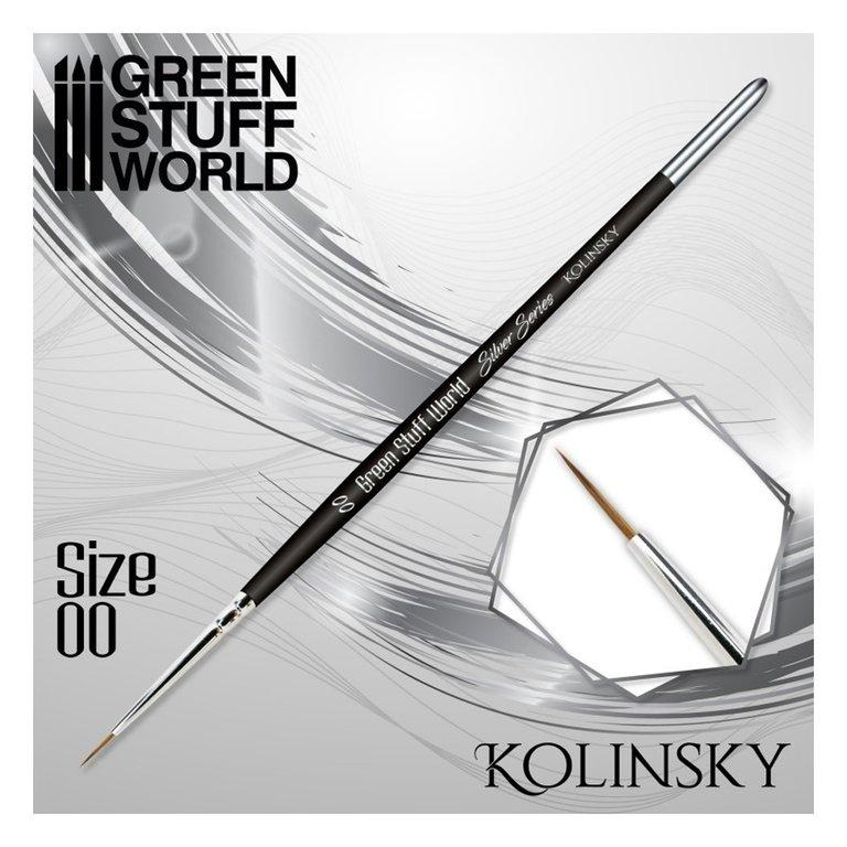 Selected image for GREEN STUFF WORLD Četkica Kolinsky size 00 Silver Serie