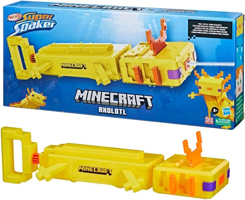 HASBRO Dečija igračka na vodu Nerf Super Soaker Minecraft Axolotl
