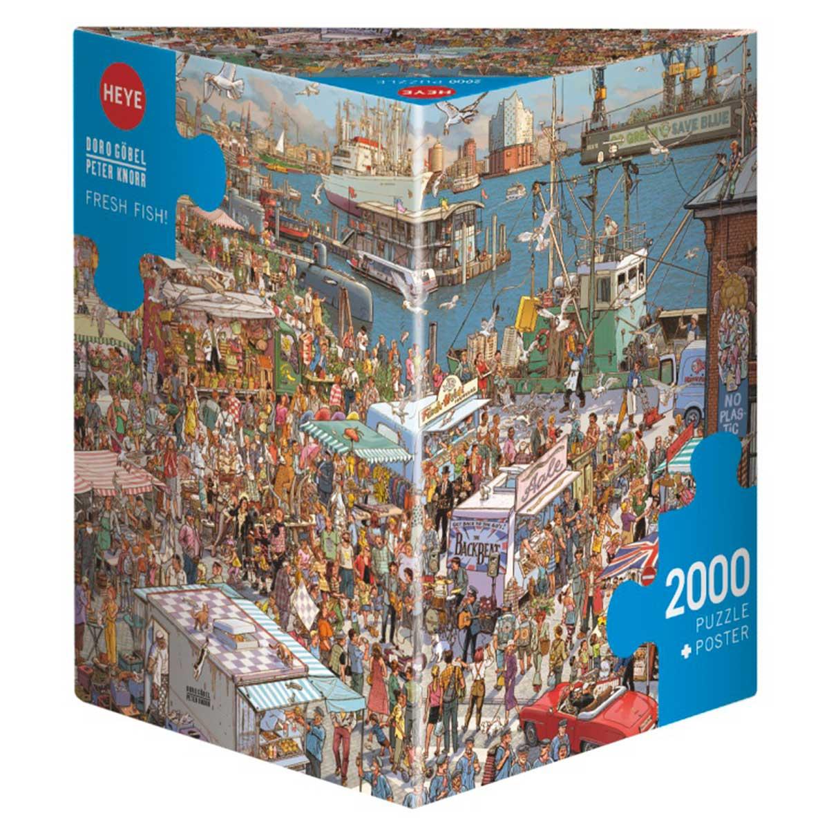 HEYE  Puzzle 2000 delova Triangle Doro Göbel & Peter Knorr Fresh Fish 30025