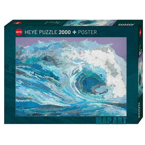 HEYE Puzzle Map Art Map Wave 2000 delova 29872