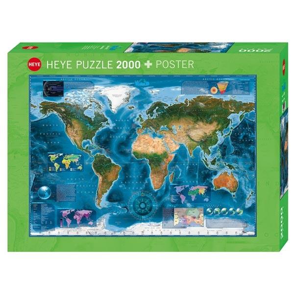 HEYE Puzzle Map Art Satellite Map 2000 delova 29797