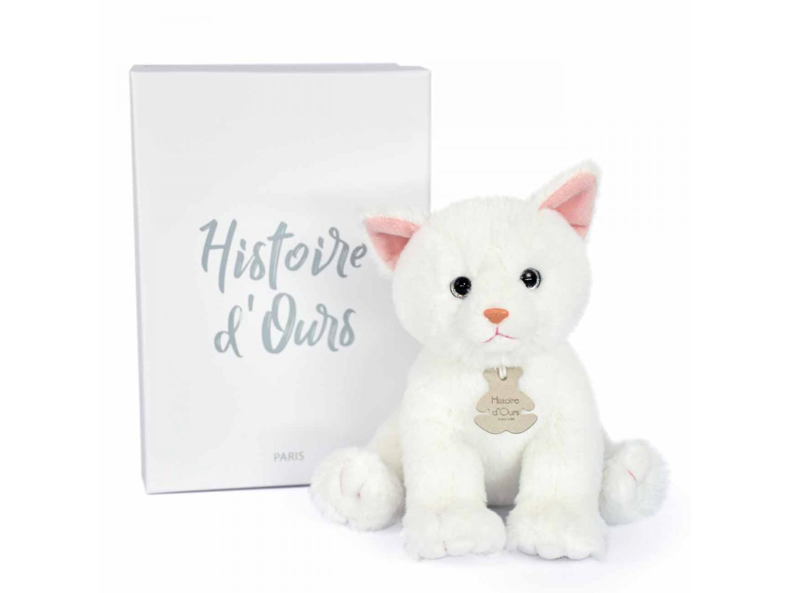 Slike HISTOIRE D'OURS Plišana igračka Maca 18cm bela