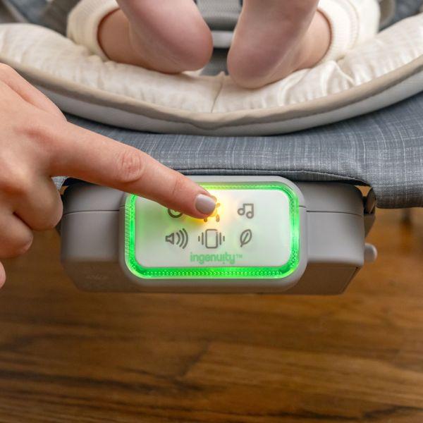 Selected image for Ingenuity Ležaljka-masažno sedište za bebe Happy Belly Parker, 0-6 meseci, Sivo-bež
