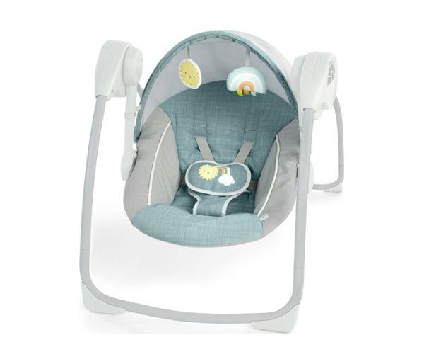Ingenuity Ljuljaška za bebe Sun Valley, 0-9 meseci, Plavo-siva