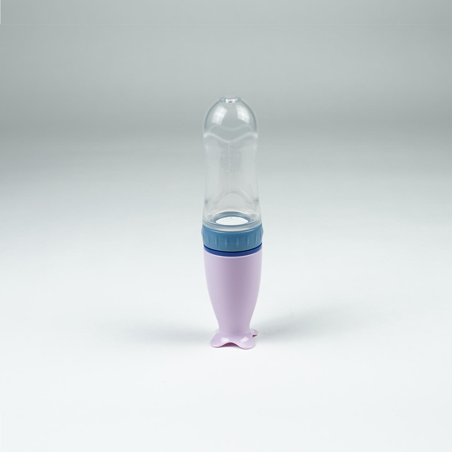 KOLIBRI BEBE SHOP Silikonska flašica za hranjenje beba roze-plava