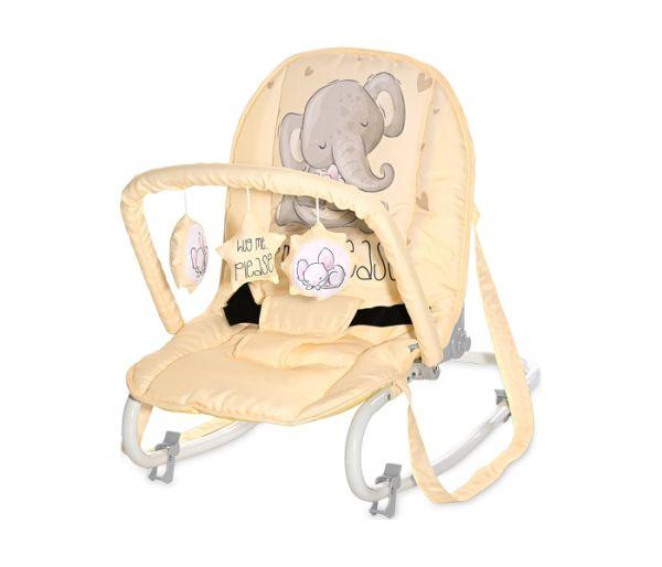 LORELLI Ležaljka za bebe  ELIZA CUTE ELEPHANT (2023) žuta