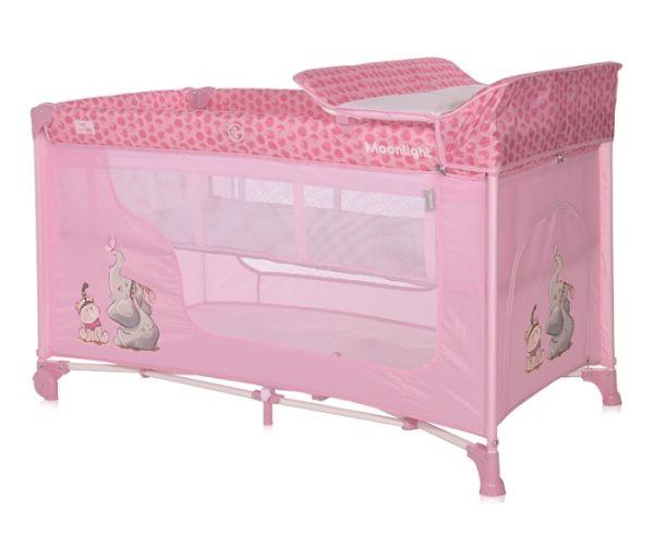 LORELLI Prenosivi krevet 2 nivoa MOONLIGHT MELLOW ROSE FELLOWS (2023) roze
