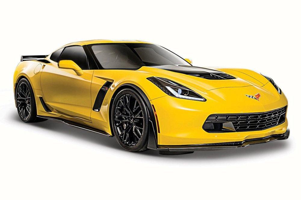 MAISTO Metalni model autića 1:24 2015 Corvette Z06 31133YL žuti