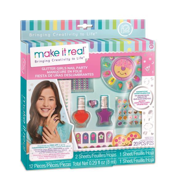 MAKE IT REAL Set za lakiranje noktiju za devojčice Glitter Girls Nail Party