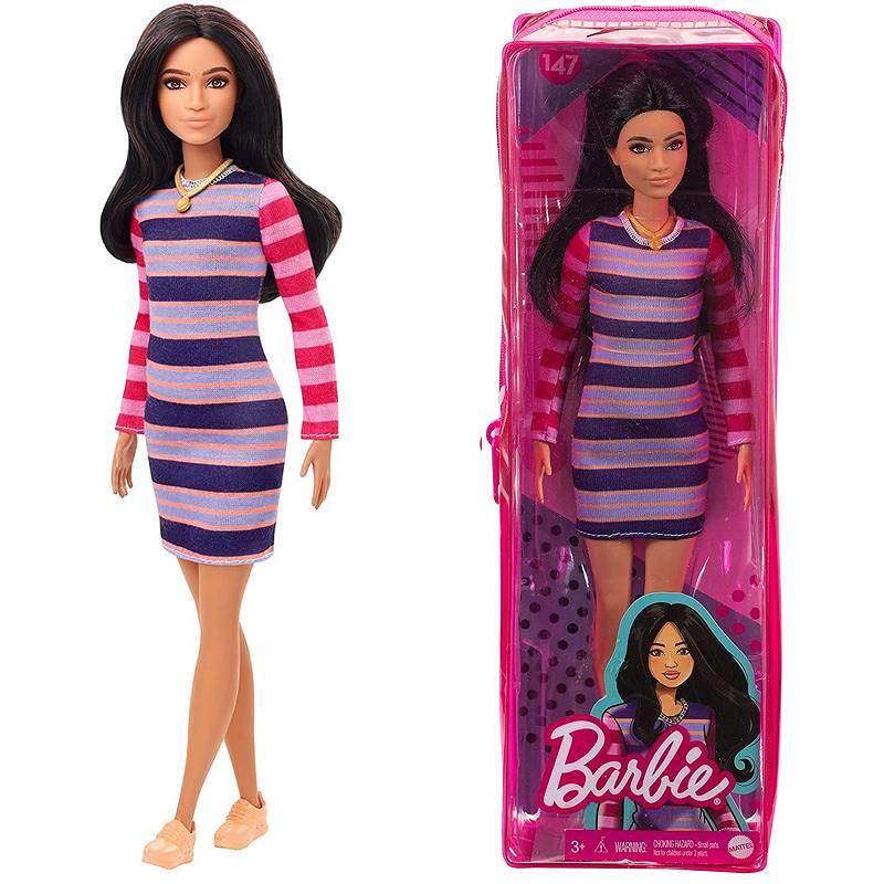 MATTEL Barbie lutka Fashionistas u haljini na pruge GYB02
