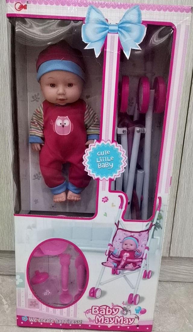 MERX Dečija lutka sa kolicima 24cm
