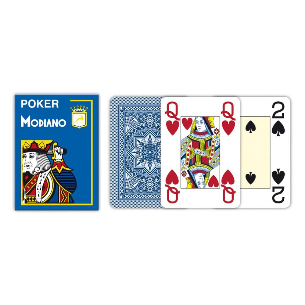 MODIANO Karte Poker 4 Jumbo Blue