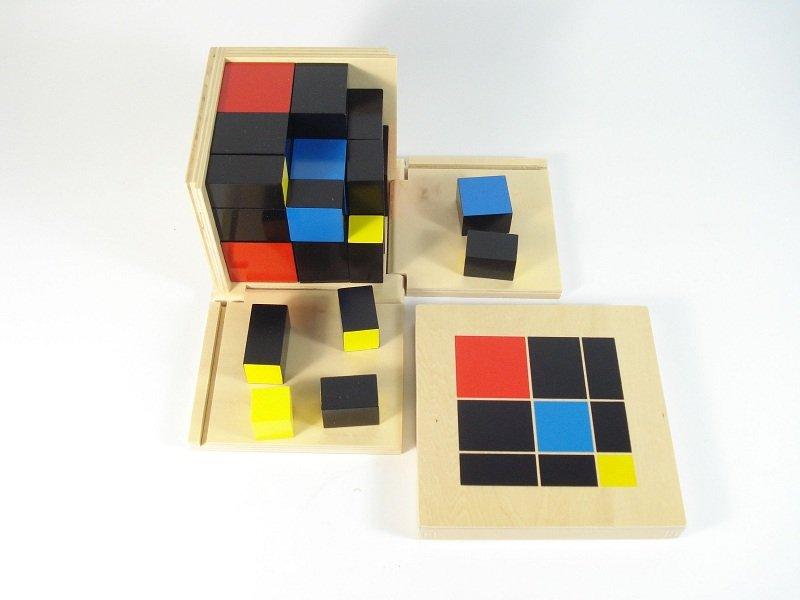 MONTESORI Drvene kocke za slaganje 3x3
