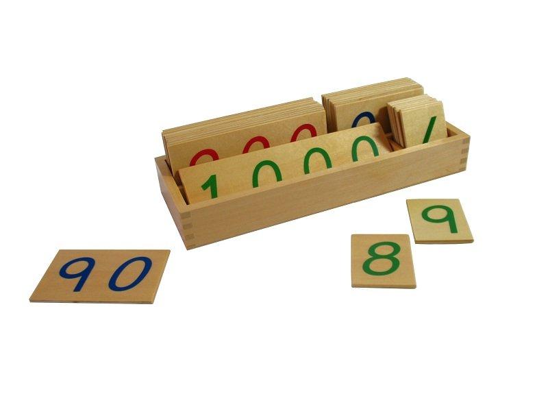 MONTESORI Drvene numeričke pločice u kutiji 1-1000