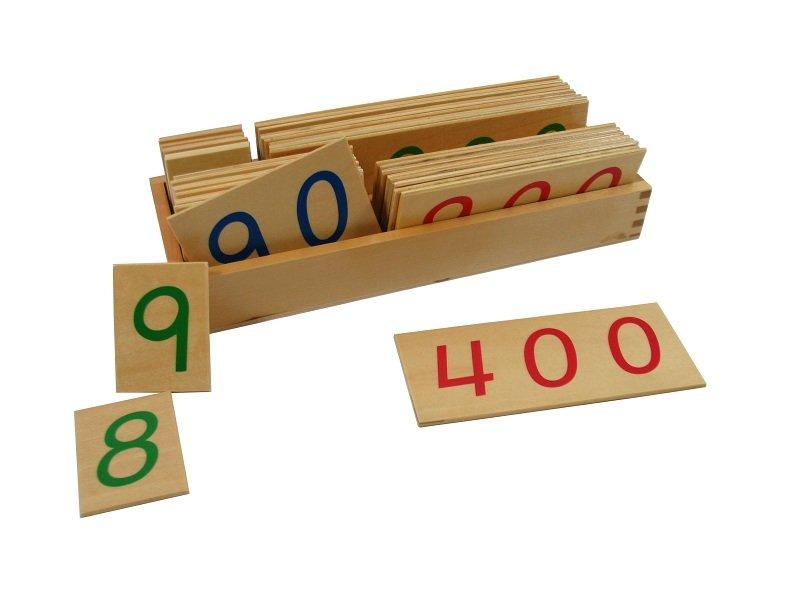 Montessori Set drvenih numeričkih pločica, 1-9000