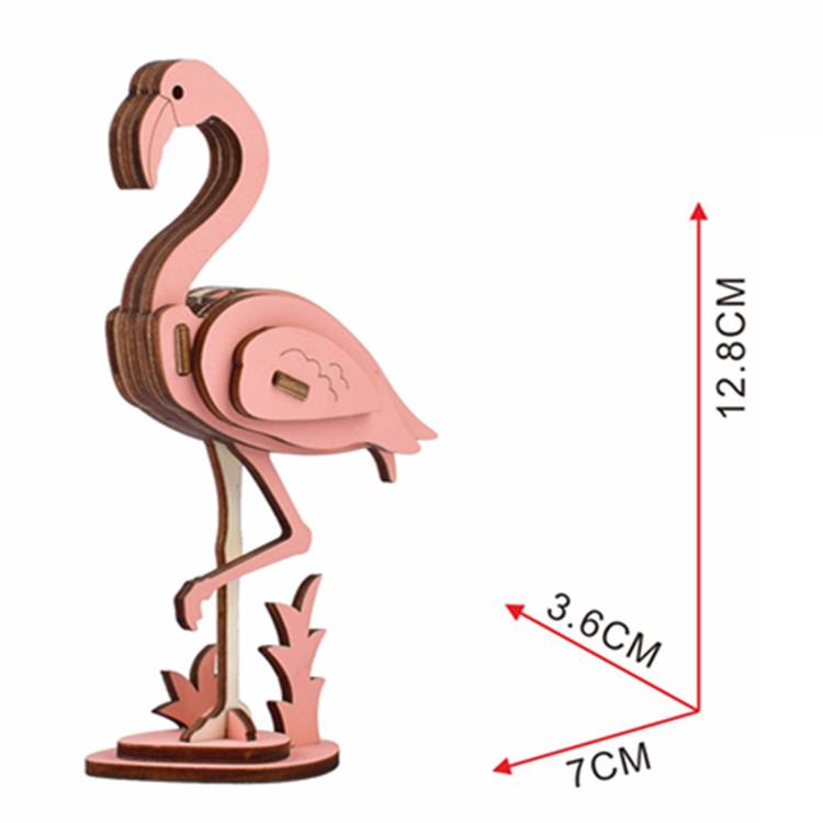 Selected image for ČAROLIJASHOP 3D Drvena slagalica – Flamingo