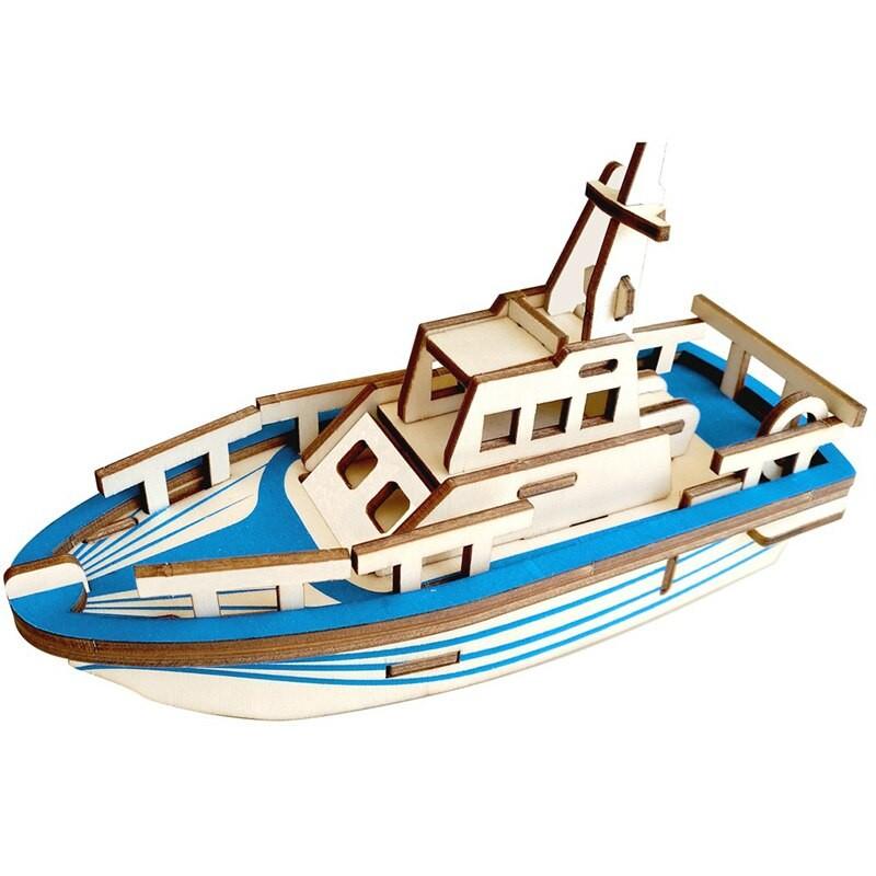 ČAROLIJASHOP 3D Drvena slagalica – Mali brod