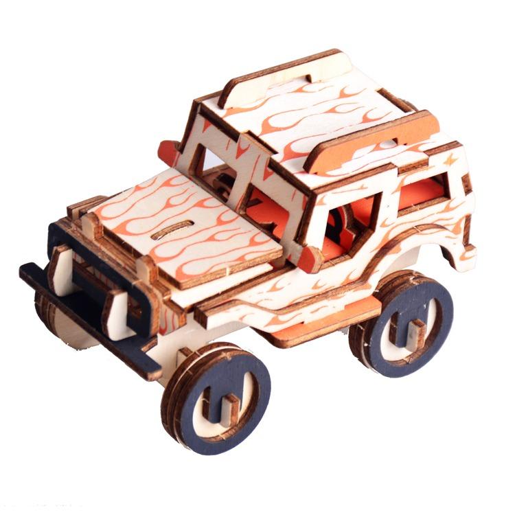 ČAROLIJASHOP 3D Drvena slagalica – Mali džip