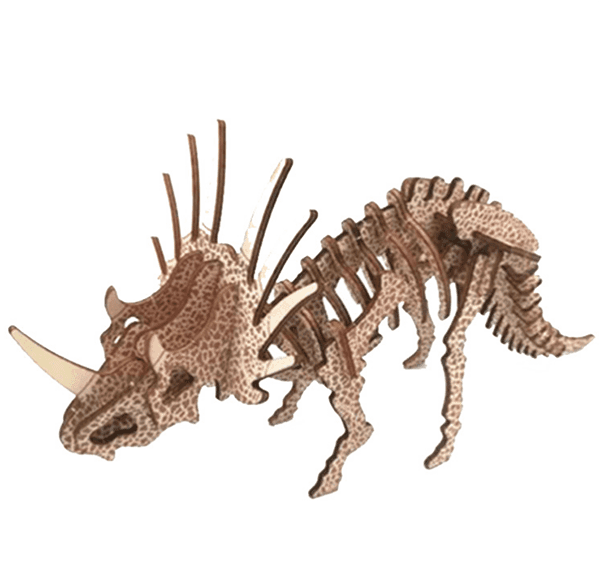 ČAROLIJASHOP 3D Eko drvena slagalica – Triceratops