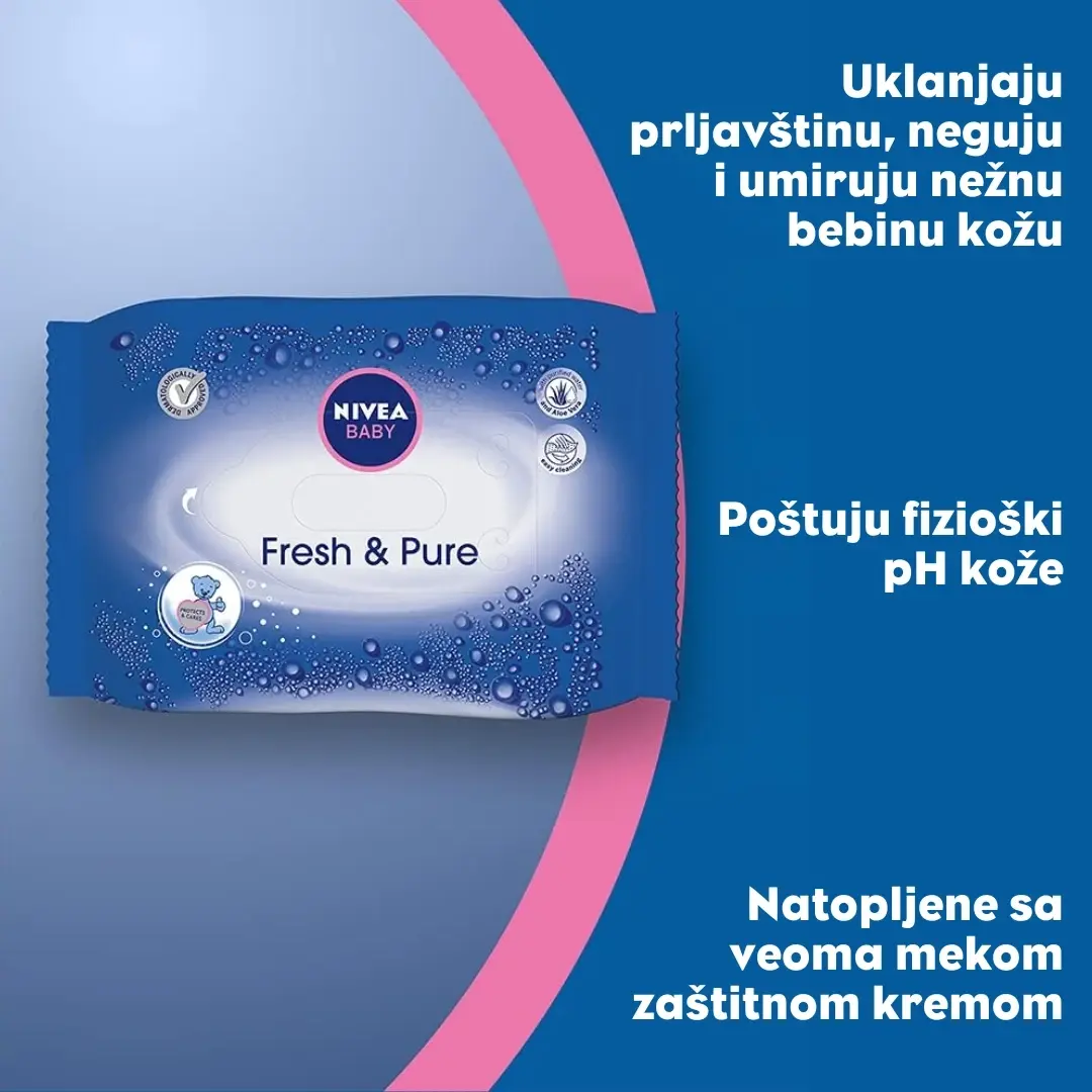 Selected image for NIVEA Vlažne maramice Baby Economy Pack 3+1 Pure