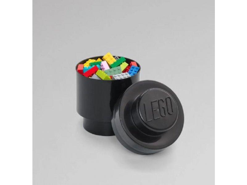Okrugla Lego kutija za odlaganje , crna