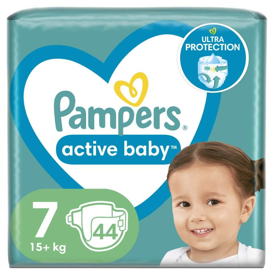 Pampers Active Baby Pelene, Jumbo Pack Maxi, Veličina 7, Extra large, 44 komada
