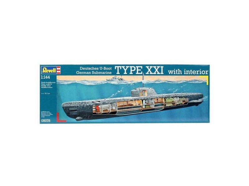 REVELL RV05078/150 Maketa U-Boat XXI Typeb W.Interieur 150