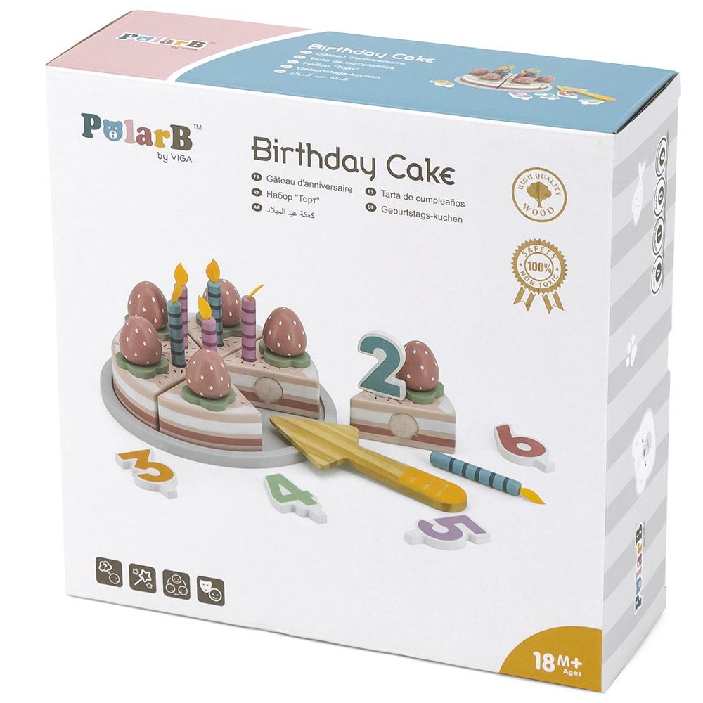 VIGA Polar B Drvena igračka Rođendanska torta