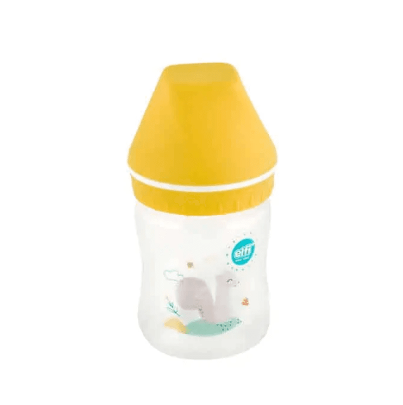 ELFI Plastična flašica sa širokim otvorom USPAVANA ŠUMA 125 ml žuta