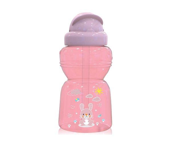 LORELLI Sportska flašica za bebe sa slamčicom Animals 325 ml roze